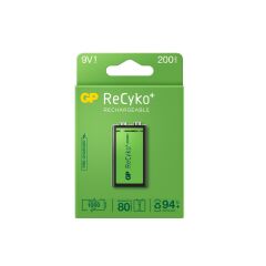 GP 9V 200 mAh Şarjlı Tekli Paket GP20R8HEM-2GB1