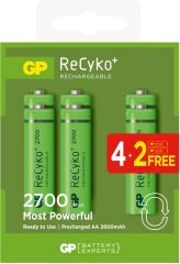 GP AA 2600 mAh Şarjlı Kalem Pil 4+2'li Paket GP270AAHCE4-2