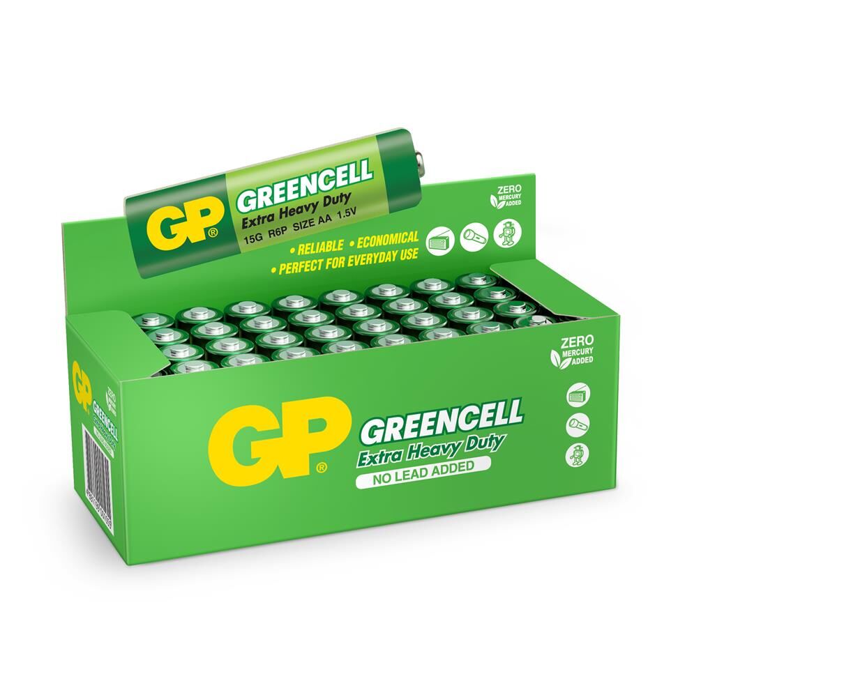 Gp Greencell R6 AA Boy Çinko Kalem Pil 40'lı Paket GP15G-2S4