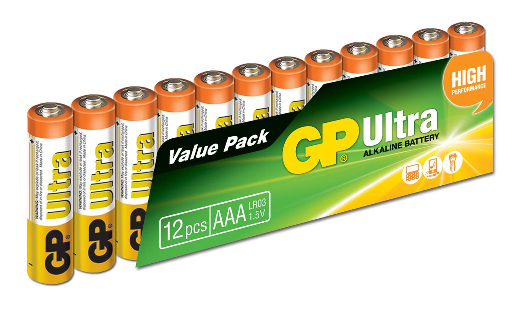 Gp LR03 AAA Boy Ultra Alkalin İnce Kalem Pil 12'li Paket GP24AU-VS12