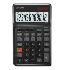 Casio JE-12E-BK Siyah 12 Hane Masa Üstü Ergonomik Tuşlu Hesap Makinesi