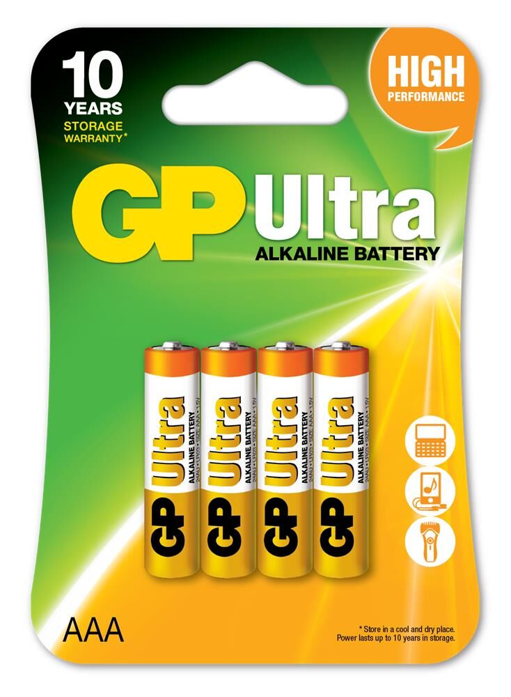 Gp LR03 AAA Boy Ultra Alkalin İnce Kalem Pil 4'lü Paket GP24AUMB-U4