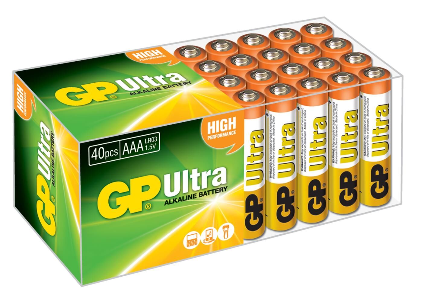 Gp LR03 AAA Boy Ultra Alkalin İnce Kalem Pil 40'lı Paket GP24AUT-2B40