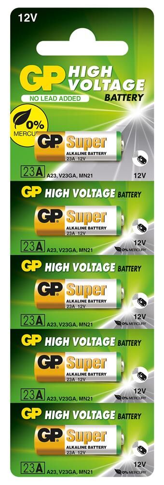 GP GP23A-C5 23A 12V Alkalin Spesifik 5'li Paket Pil Kumanda