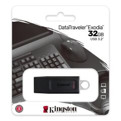 Kingston DTX-32GB 32GB USB3.2 Gen 1 DataTraveler Exodia (Black + White) Flash Bellek