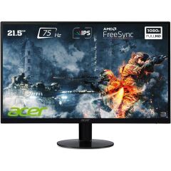 Acer 21.5'' SA220QAbi Fhd Ips Led 4Ms 75Hz 250 Nits Freesync (Vga, Hdmı) Çerçevesiz Monitör