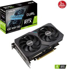 Asus GeForce RTX3060 Dual O12G 12GB GDDR6 192 Bit DUAL-RTX3060-O12G-V2 Gaming Ekran Kartı