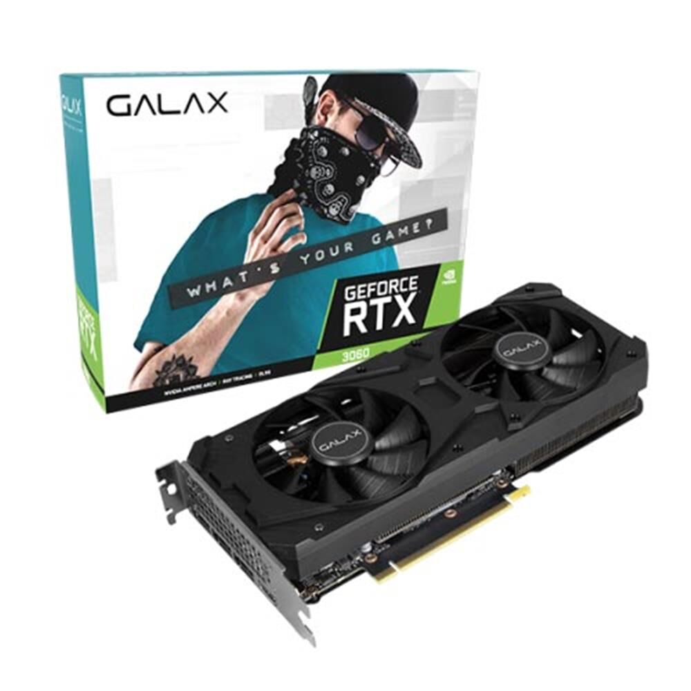 Galax RTX3060 1-Click OC LHR 12GB 192Bit GDDR6 RTX 3060 Ekran Kartı (36NOL7MD1VOC)