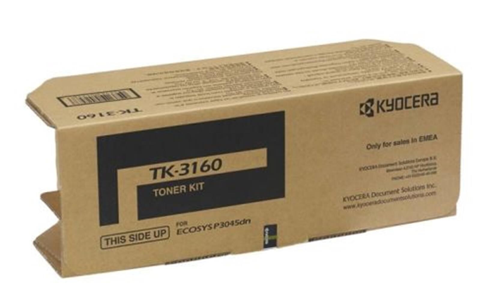 Kyocera TK-3160 Orjinal Fotokopi Toneri Ecosys M3145dn-3645dn  P3045-3055-3060-3065 12.500 Sayfa