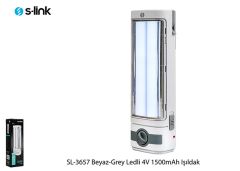 S-link SL-3657 Beyaz-Grey 4V 1500mAh 1+36 Ledli Işıldak