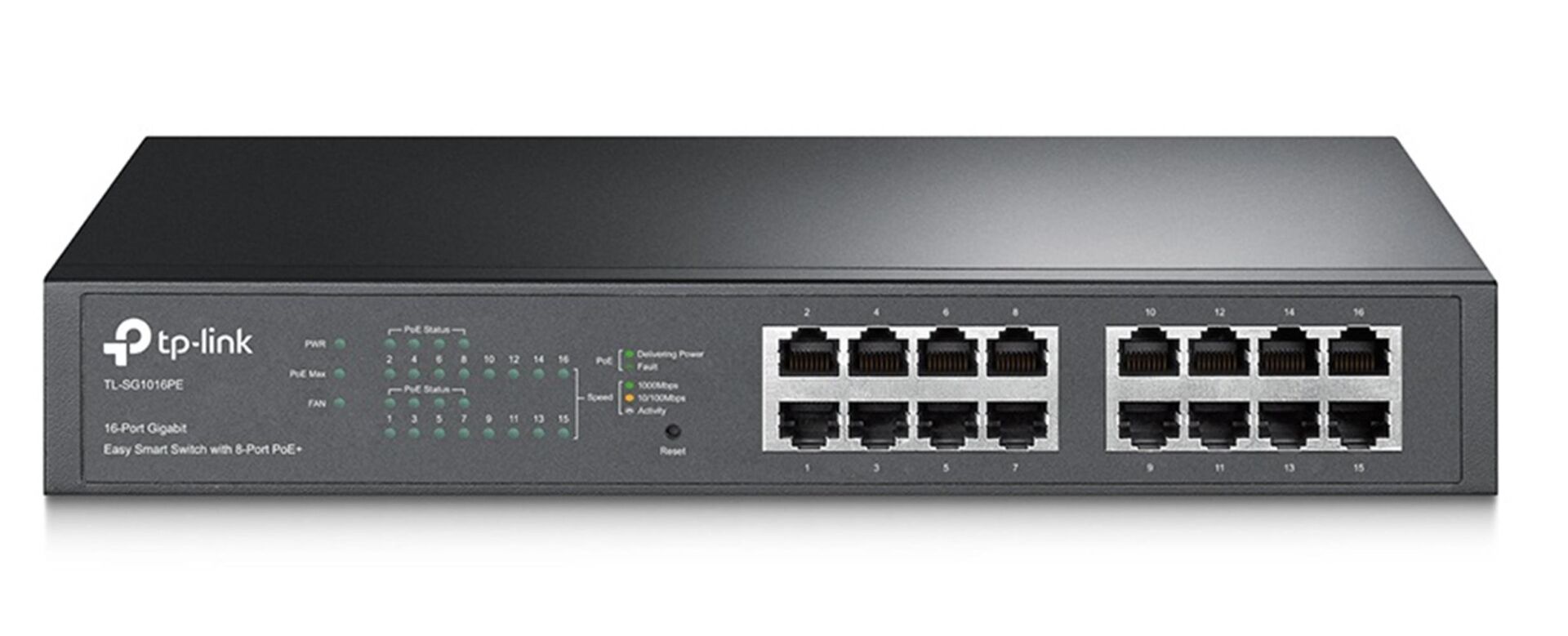 Tp-Link TL-SG1016PE 8 Port Poe+ 16 Port 10-100-1000 Mbps Switch Çelik Kasa Rack Mount