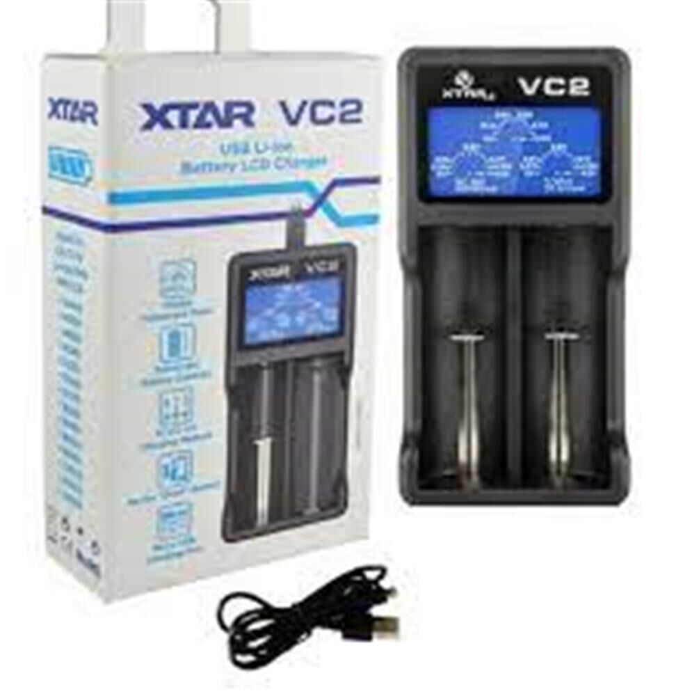 XTAR HD-8992C VC2 - Taşınabilir LCD Ekranlı 2li Li-ion Pil Şarj Cihazı