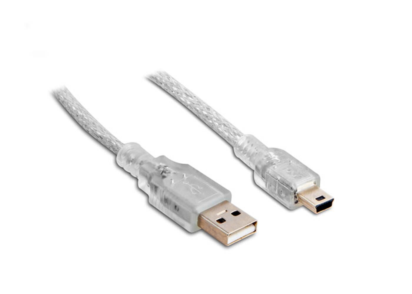 S-link SL-UK53 Usb 2.0 3m Şeffaf Usb am-Mini 5pin Kablo