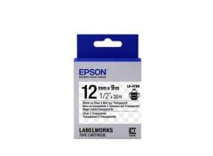 Epson LK-4TBN ŞEFFAF ÜZERİ SİYAH 12MM 9Metre