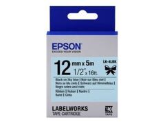 Epson LK-4YBF Flour Sarı Üzeri Siyah 12MM 9Metre Etiket