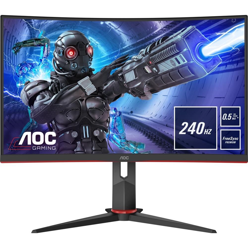 Aoc 27'' C27G2ZU-BK 240Hz 0.5 ms (HDMI+Display) FreeSync Full HD Curved Monitör