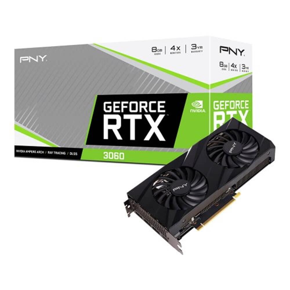 Pny GeForce RTX3060 8GB VERTO Dual Fan VCG30608DFBPB1 GDDR6 128Bit DX12 Gaming (Oyuncu) Ekran Kartı