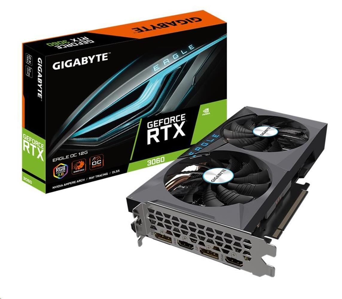 Gigabyte Geforce Rtx3060 Eagle 12G Lhr 12Gb Gddr6, 2Xdp, 2Xhdmi Gaming Ekran Kartı