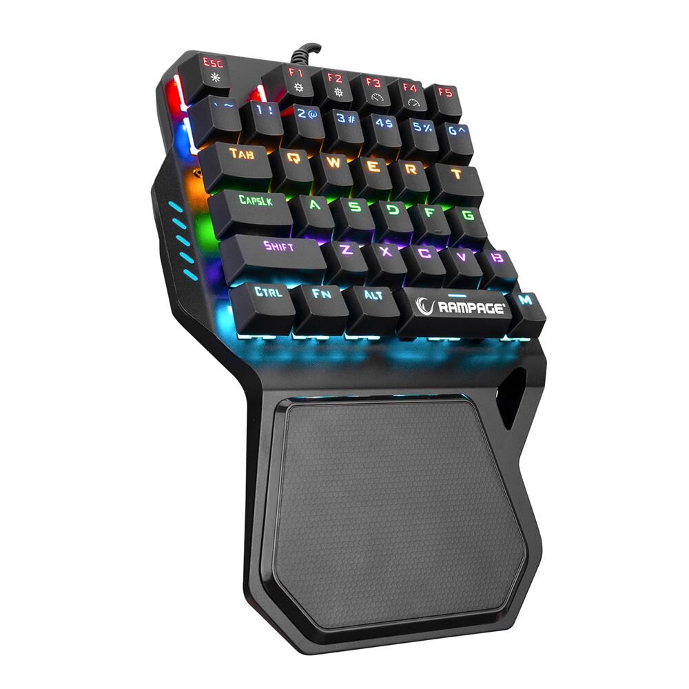 Rampage KB-R77 PALM USB Rainbow Backlight  Blue Switch Mekanik 36 Tuşlu Mini Gaming Oy Klavyesi