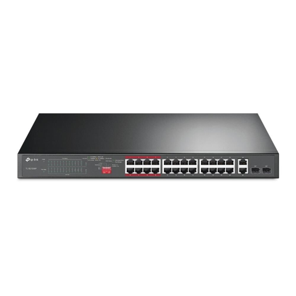 Tp-Link TL-SL1226P 24 Port 10-100 Mbps Poe+ 2 Port 10-100-1000 Mbps Switch 2 Port SFP Çelik Kasa