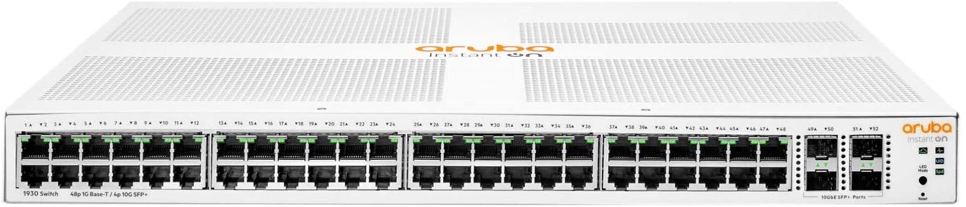 HP Aruba ION JL686B 1930 48 PORT GIGABIT+4X10GB SFP YÖNETİLEBİLİR L2+ RACKMOUNT 370W POE SWITCH