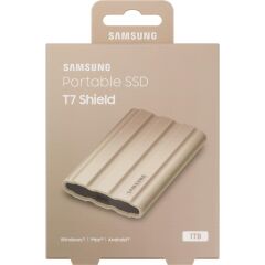 Samsung 1TB T7 Shield USB 3.2 Bej (Okuma 1050MB - Yazma 1000MB) MU-PE1T0K-WW Harici SSD