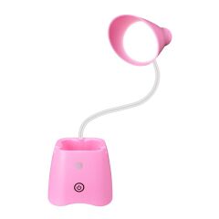 S-link SL-M9052 Pembe 14 Ledli 3V 500mAh Kalemlikli Masa Lambası