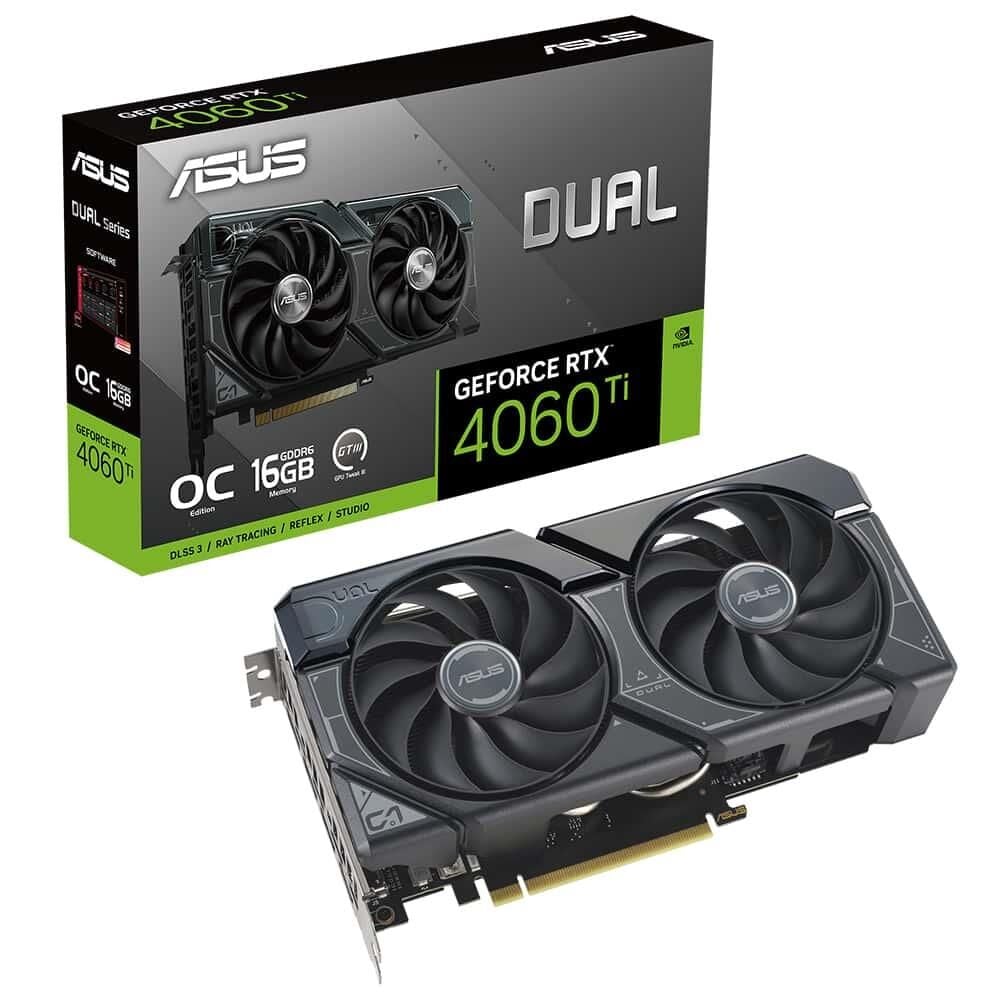 Asus Dual GeForce RTX4060Ti OC 16GB DUAL-RTX4060TI-O16G GDDR6 128 Bit DLSS 3 Ekran Kartı