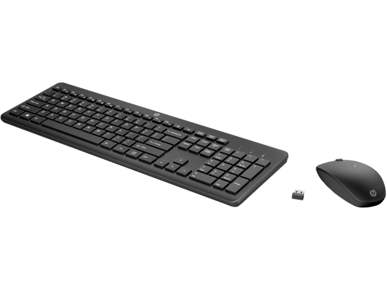 HP 230 18H24AA Kablosuz Klavye+ Mouse Set 2.4Ghz (2 x AAA keyboard; 1 x AA Mouse) Siyah