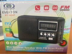 Everton Rt-303Bt Fm-Usb-Tf  Şarjlı Dijital Göstergeli Radyo