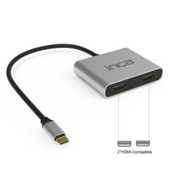 İnca ITPC-4 Usb C To 2x Hdmı 4K USb 2.0+Pd