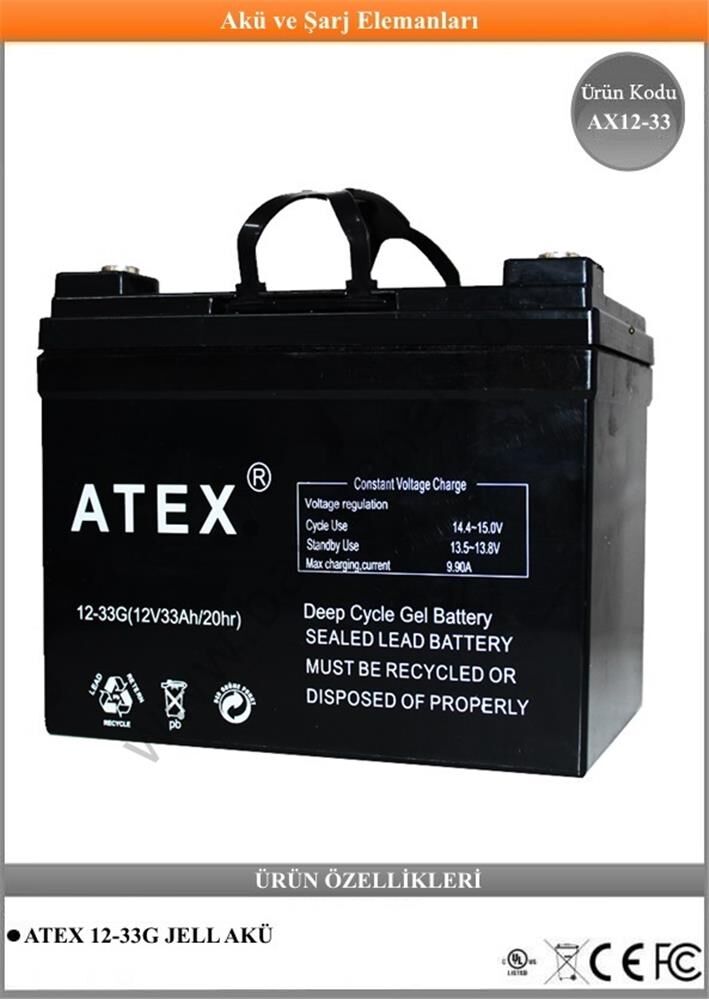 Atex 12-33G Jell Akü