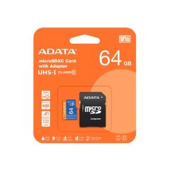 Adata 64GB Premier microSDXC Card with Adapter UHS-I Class10 V10 Hafıza Kartı