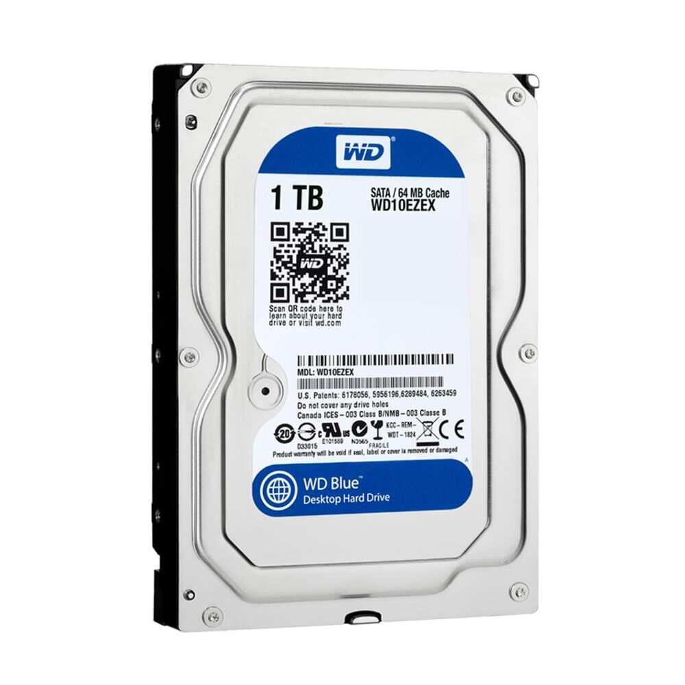 Wd 1Tb Blue 3,5'' 64Mb 7200Rpm WD10EZEX Harddisk