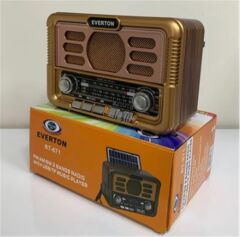 Everton Rt-671 Bluetooth Fm-Usb-Tf-Aux Şarjlı Solar Nostaljik Radyo