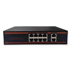 Nova ND1P802LF 8 Port Poe+ 10-100 Mbps 2 Port 10-100 Uplink Switch 150W