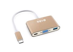 S-link SL-USB-C66 Type-C to VGA+usb3.0+pd Kablo