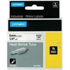 DYMO 18051 RhinoPRO Isıyla Küçülen Serit 6mmx1,5m Beyaz-Siyah