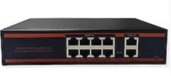 Nova ND1PG0822A 8 Port Poe+ 10-100-1000 Mbps 2 Port 10-100-1000 Mbps Uplink  2 Port SFP Switch 150W