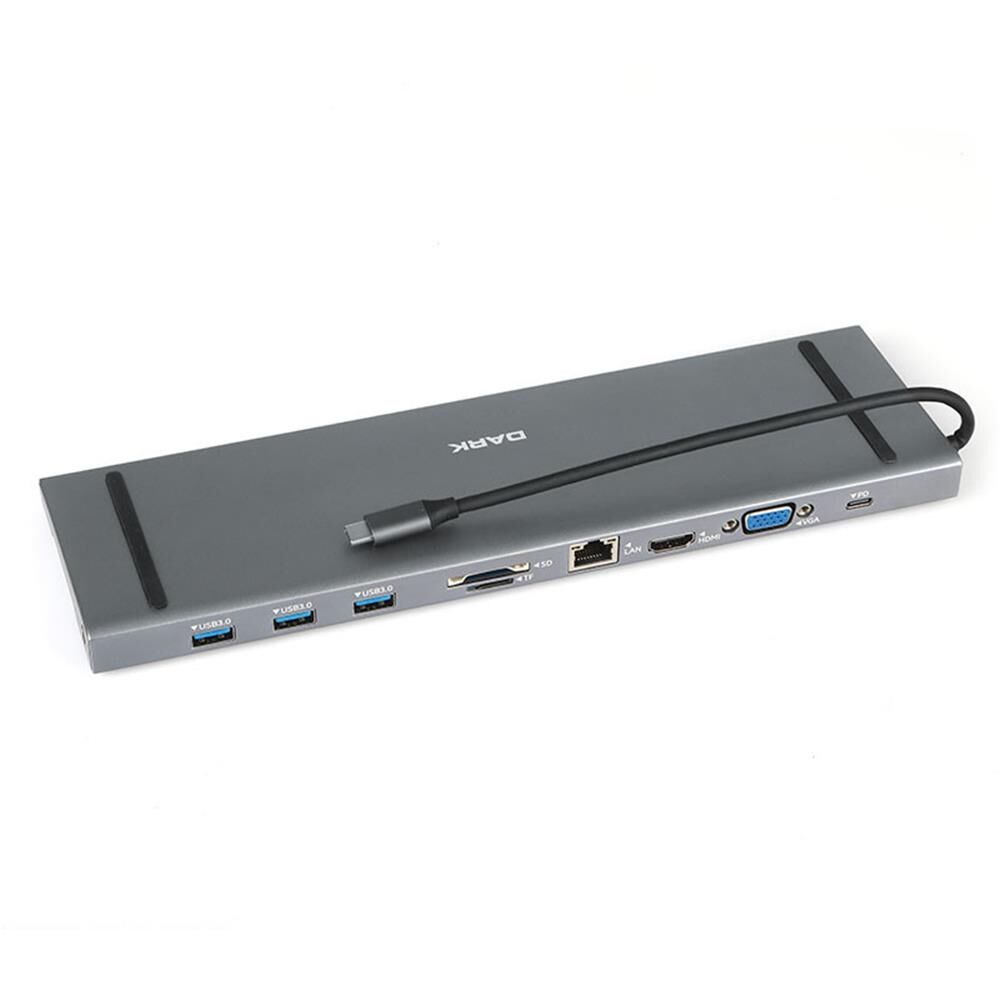 Dark DK-AC-U31X35 USB 3.1 Type C 10 in 1 Etht-HDMI-VGA-TFSD Kart Ok-USB3- Kulaklık Çok HUB