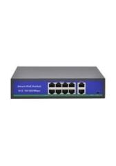 SPY SP-10120PLDE 8 Port PoE + 2 Port uplink 250m AI Aktif PoE Switch- Dahili Power