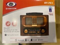 Everton Rt-751 -Fm-Am-Sw-Usb-Tf Card-Aux Nostaljik Radyo