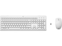 HP 230 3L1F0AA Kablosuz Klavye & Mouse Kombo Beyaz 1600dpı (2 x AAA (keyboard); 1 x AA (mouse)