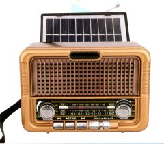 Everton Rt-651 (Solar Güneş Panelli)-Usb-Tf-Am-Fm-Sw-Blue-Connect-Tws-Usb Şarj Nostaljik Radyo