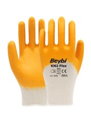 Beybi Nitril PMK KN2 Flex 10 Beden Nitril Kaplı Pamuk Eldiven (3121x)¾ Nitril Kaplıdır