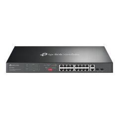 Omada Tp-Link DS1018GMP 16 Port 10-100-1000 Poe+ Switch 2 Port SFP Çelik Kasa Rack Mount