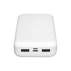 S-link P201 20.000mAh PRM Micro+Type-C+USB Beyaz Taşınabilir Pil Şarj Cihazı Powerbank